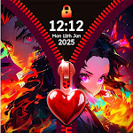 지퍼 잠금 화면 배경: Zipper Lock