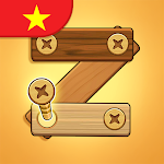 Puzzle à vis: Noix Boulon bois